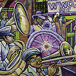Click here for more information about WWOZ Second Line - Fine Art Print by J Pierre - Signed & Numbered by the Artist